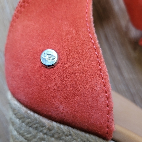 UGG Women's Yarrow Wedge Sandal Red Pepper Size US 9.5 - Picture 5 of 16